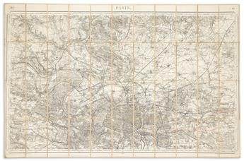 (PARIS and ROME.) Group of 4 nineteenth-century engraved or lithographed case maps.